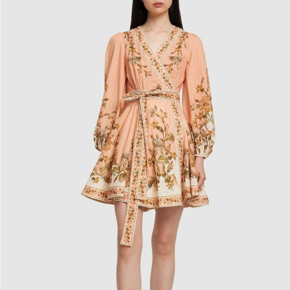 Zimmerman Chintz Printed Cotton Wrap Midi Dress - NWT